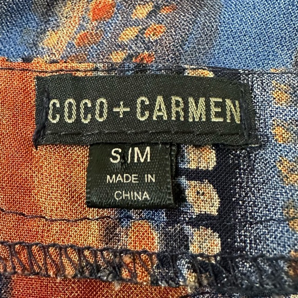 Coco + Carmen NEW Textured Stripes in Print Long Sleeve Popover Pullover S/M - Picture 13 of 16